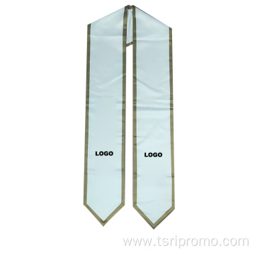 Satin graduation stoles with custom logo